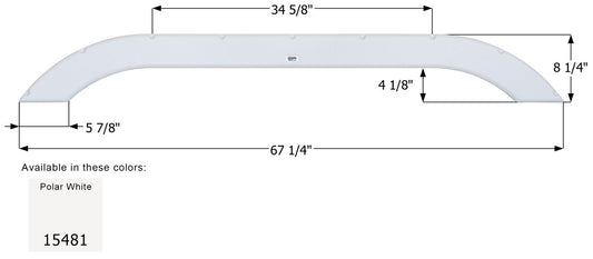 Coachmen Tandem Fender Skirt FS5481 - Polar White  ICON 15481