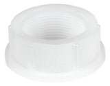 Water Tank Fitting - 1 1/2" Heavy Duty Raised FPT Spin Weld Fitting - White - ICON #15441