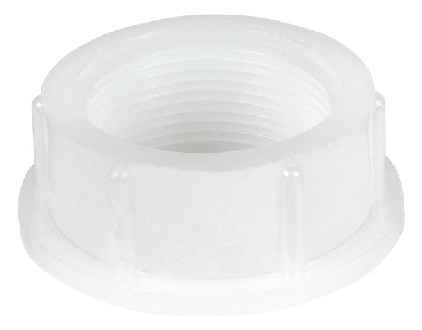 Water Tank Fitting - 1 1/2" Heavy Duty Raised FPT Spin Weld Fitting - White - ICON #15441