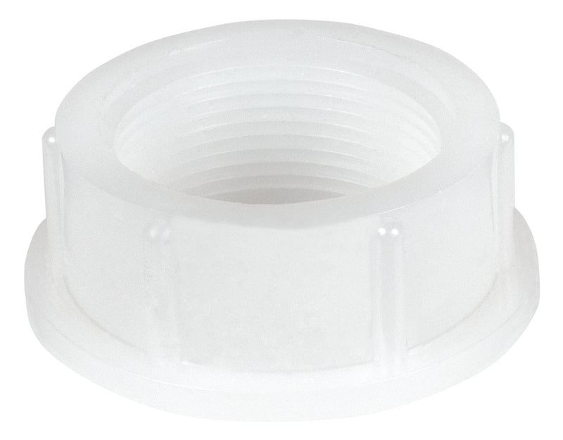 Water Tank Fitting - 1 1/2" Heavy Duty Raised FPT Spin Weld Fitting - White - ICON #15441