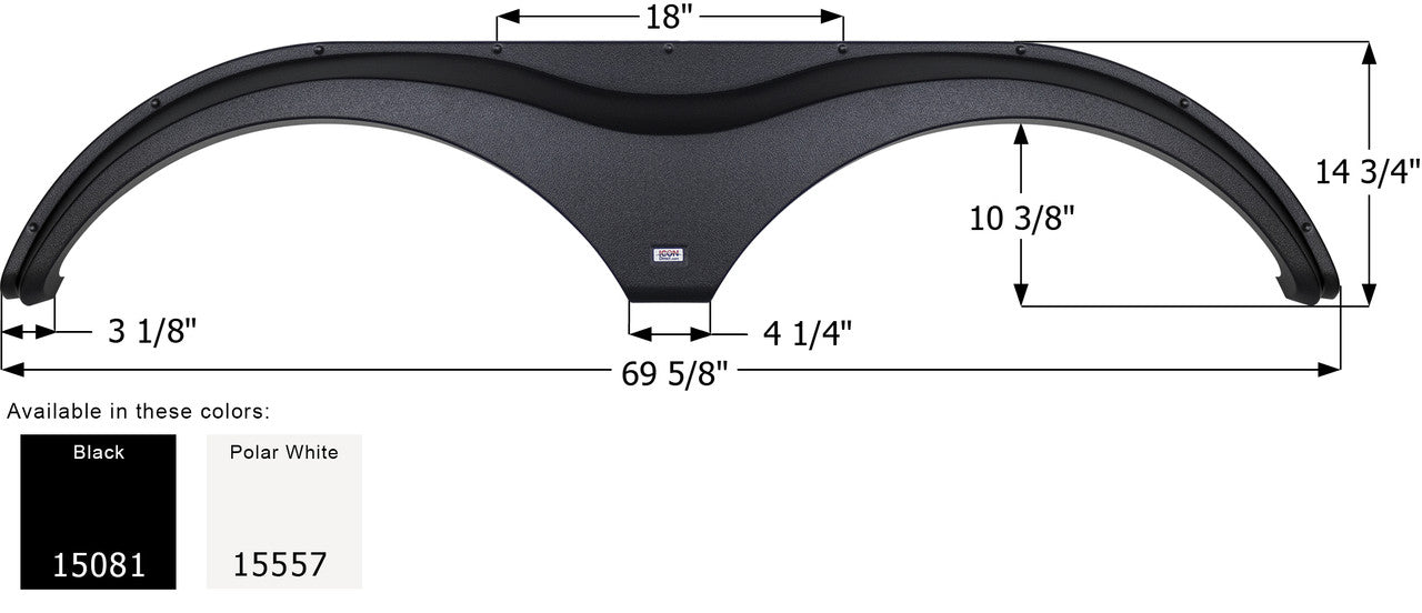 Forest River Palomino Tandem Fender Skirt FS5081 - ICON  (2 colors - 15081, 15557)