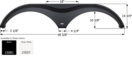 Forest River Palomino Tandem Fender Skirt FS5081 - ICON  (2 colors - 15081, 15557)