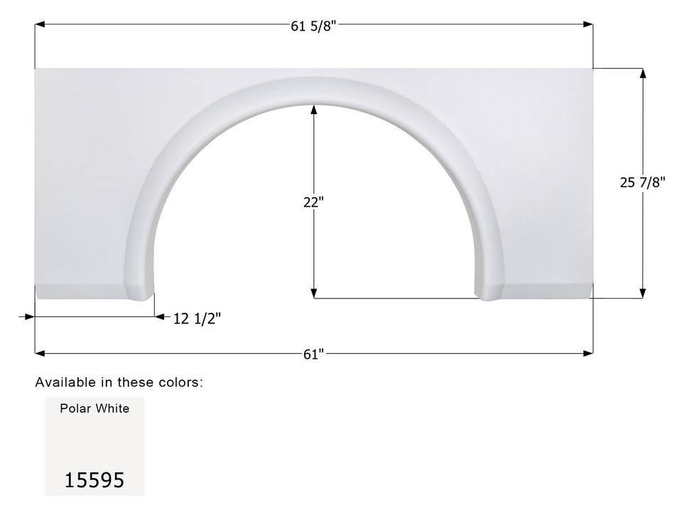 Coachmen Class A Single Axle Fender Skirt FS5595 Polar White - ICON 15595