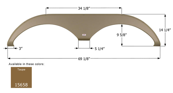 Forest River Tandem Axle Fender Skirt FS5658L - ICON 15658