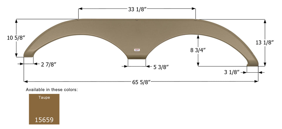 Forest River Tandem Axle Fender Skirt FS5658R - Champagne  ICON 15659