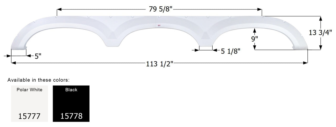 Forest River Triple Axle Fender Skirt FS5777 - ICON  (2 colors)