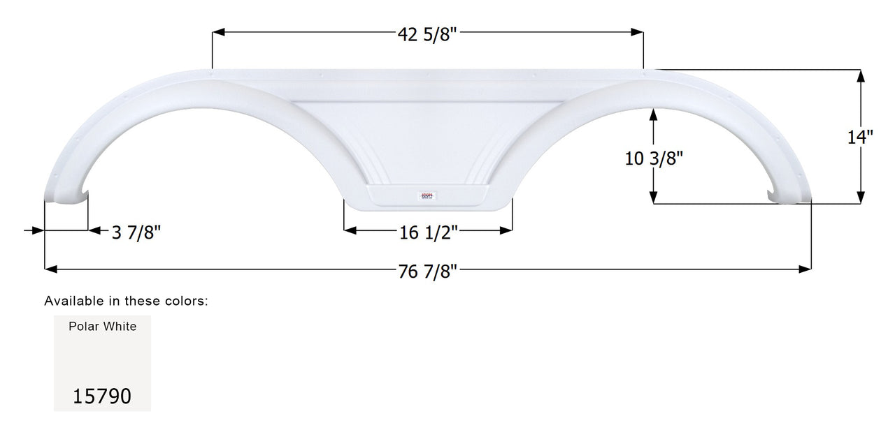 Dutchmen Tandem Fender Skirt FS5790 - Polar White  ICON 15790