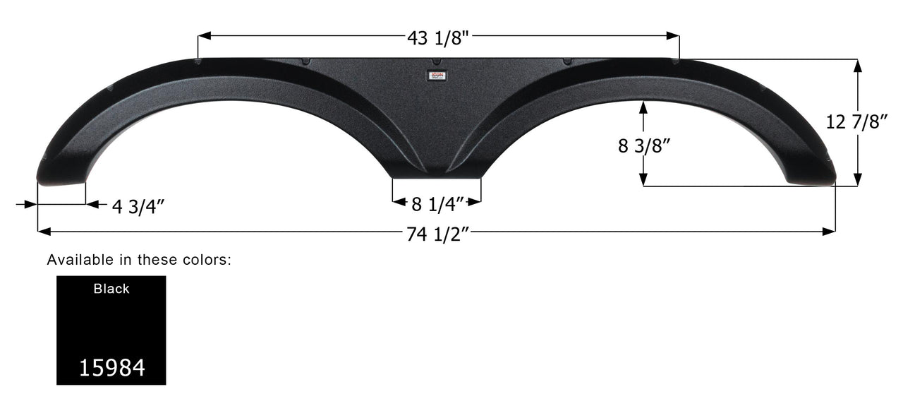 Jayco Tandem Fender Skirt FS5984 - Black   ICON 15984