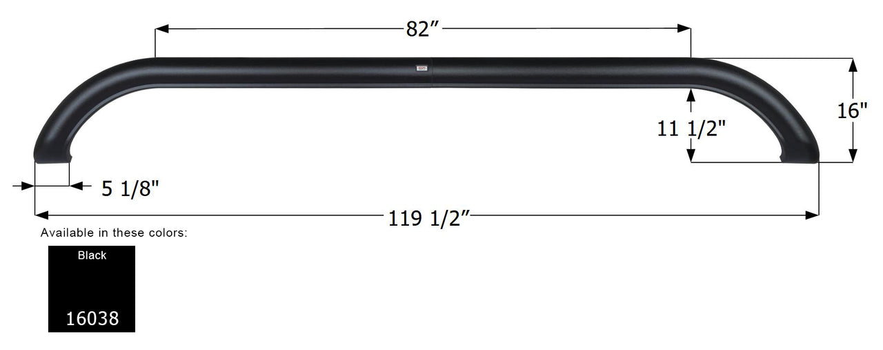 DRV Luxury Suites Triple Axle 5th Wheel Fender Skirt FS6038 - Black  ICON 16038