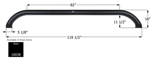 DRV Luxury Suites Triple Axle 5th Wheel Fender Skirt FS6038 - Black  ICON 16038