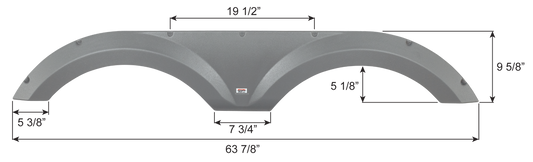 Jayco Tandem Fender Skirt FS6290 - Grey   ICON 16290