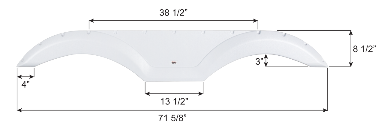 Forest River Tandem Axle Fender Skirt FS6291 - Polar White - ICON 16291