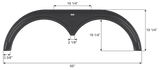 Alpenlite Tandem Axle Fender Skirt FS6293 - Storm Grey - ICON 16293