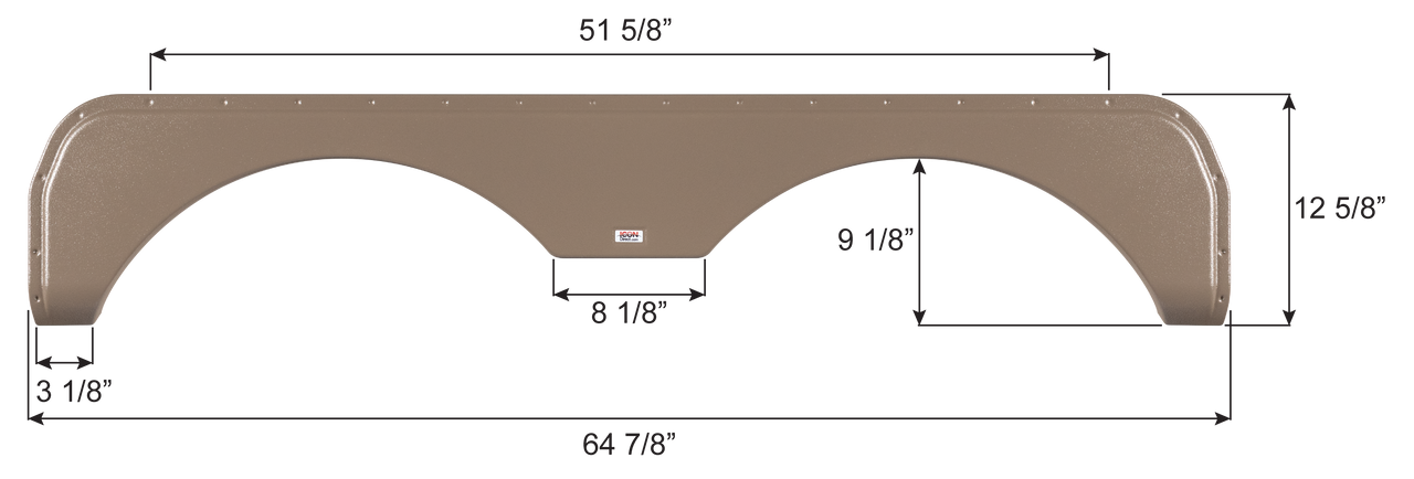 Forest River Tandem Axle Fender Skirt FS6295 - Evening Sand  ICON 16295