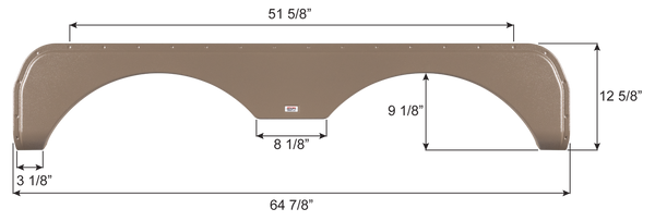 Forest River Tandem Axle Fender Skirt FS6295 - ICON 16295