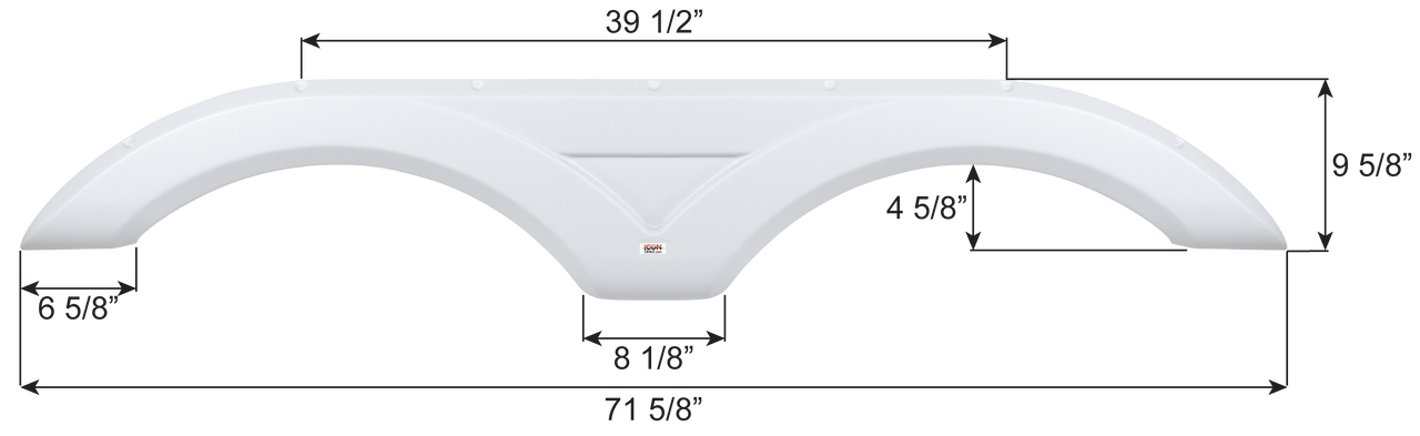 Dutchmen Tandem Fender Skirt FS6338 - White  ICON 16338
