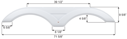 Dutchmen Tandem Fender Skirt FS6338 - White  ICON 16338