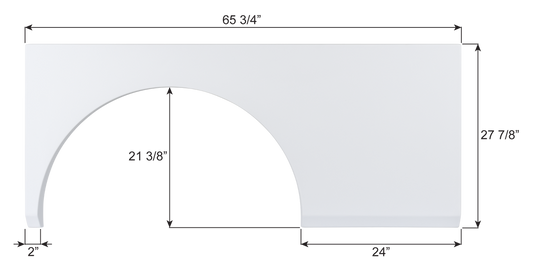 Fleetwood Class A Single Axle Fender Skirt FS6677 - Polar White  ICON 16677