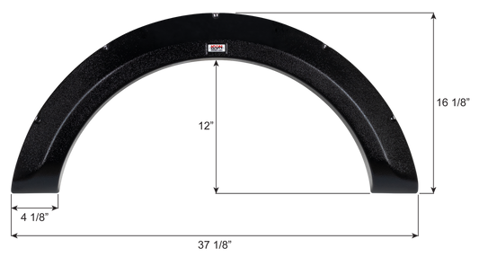 Jayco Single Axle Fender Skirt FS6704 - Black  ICON 16704