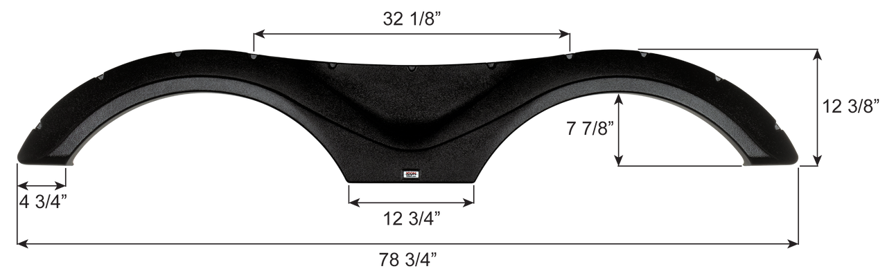 Gulf Stream Tandem Axle Fender Skirt FS6705 - Black  ICON 16705
