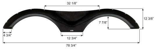 Gulf Stream Tandem Axle Fender Skirt FS6705 - Black  ICON 16705
