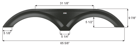 Highland Ridge Tandem Axle Fender Skirt FS6706 - Dark Storm   ICON 16706