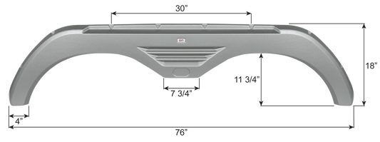 Forest River Tandem Fender Skirt FS6981 - Silver Metallic ICON 16981