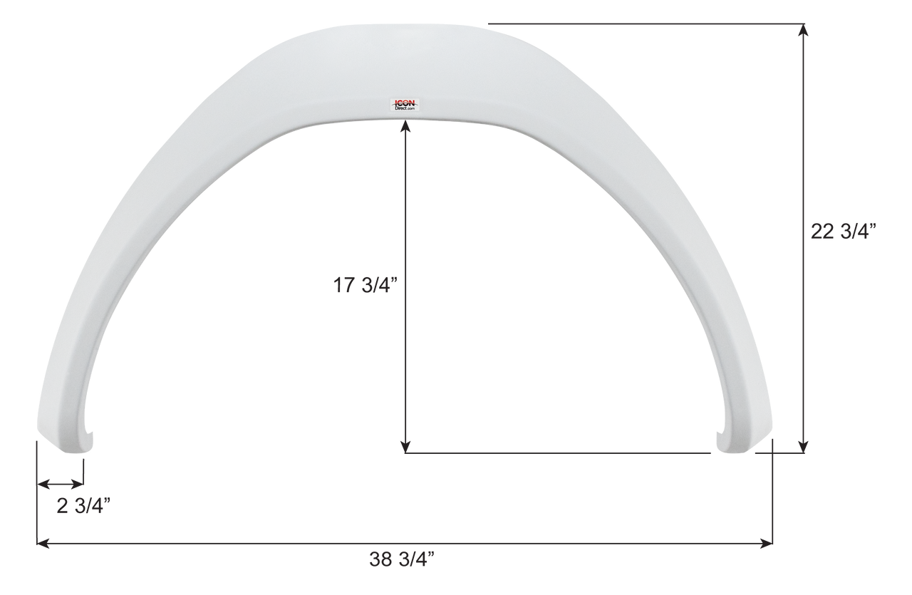 Forest River Single Fender Skirt FS7052 - White  ICON 17052