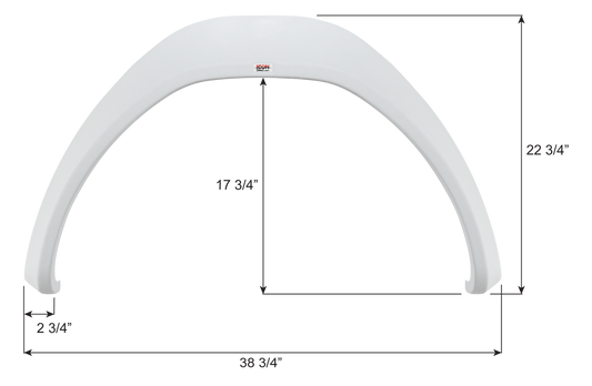 Forest River Single Fender Skirt FS7052 - White  ICON 17052