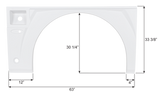 American Eagle Single Axle Fender Skirt FS7147 - White - Passenger Side - ICON 17147