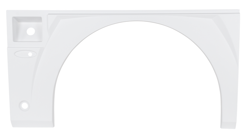 American Eagle Single Axle Fender Skirt FS7147 - White - Passenger Side - ICON 17147
