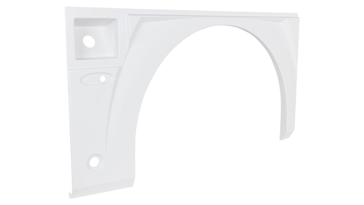 American Eagle Single Axle Fender Skirt FS7147 - White (unpainted) - Passenger Side - ICON 17147