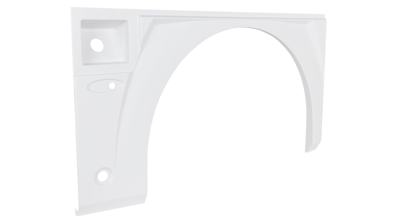 American Eagle Single Axle Fender Skirt FS7147 - White - Passenger Side - ICON 17147