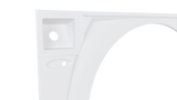 American Eagle Single Axle Fender Skirt FS7147 - White - Passenger Side - ICON 17147