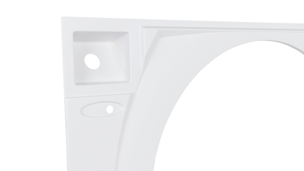 American Eagle Single Axle Fender Skirt FS7147 - White - Passenger Side - ICON 17147