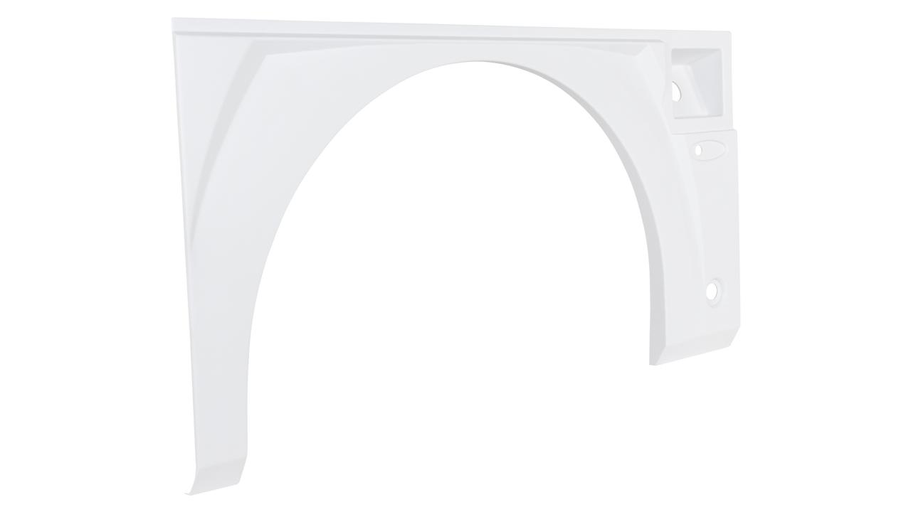American Eagle Single Axle Fender Skirt FS7147 - White (unpainted) - Driver Side - ICON 17148