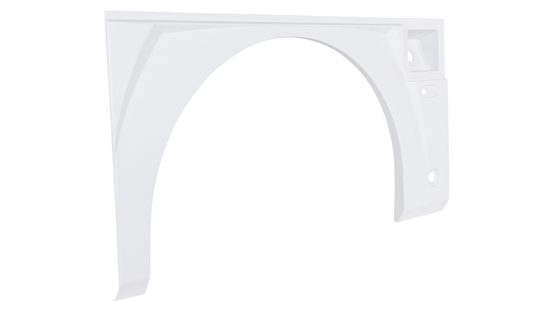 American Eagle Single Axle Fender Skirt FS7147 - White - Driver Side - ICON 17148
