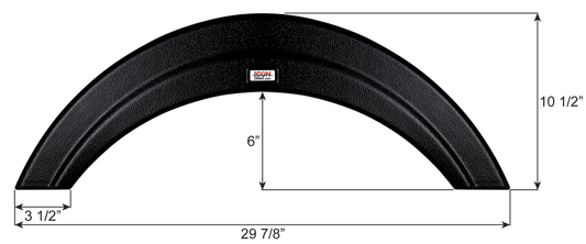 Forest River Single Fender Skirt FS7269 - Black  ICON 17269