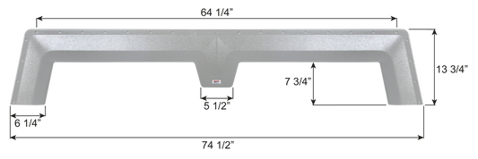 Fleetwood Tandem Fender Skirt FS7286 - Light Grey  ICON 17286