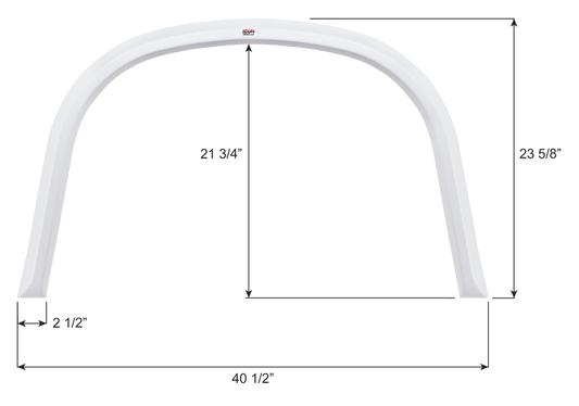 Forest River Single Fender Skirt FS7321 - White  ICON 17321