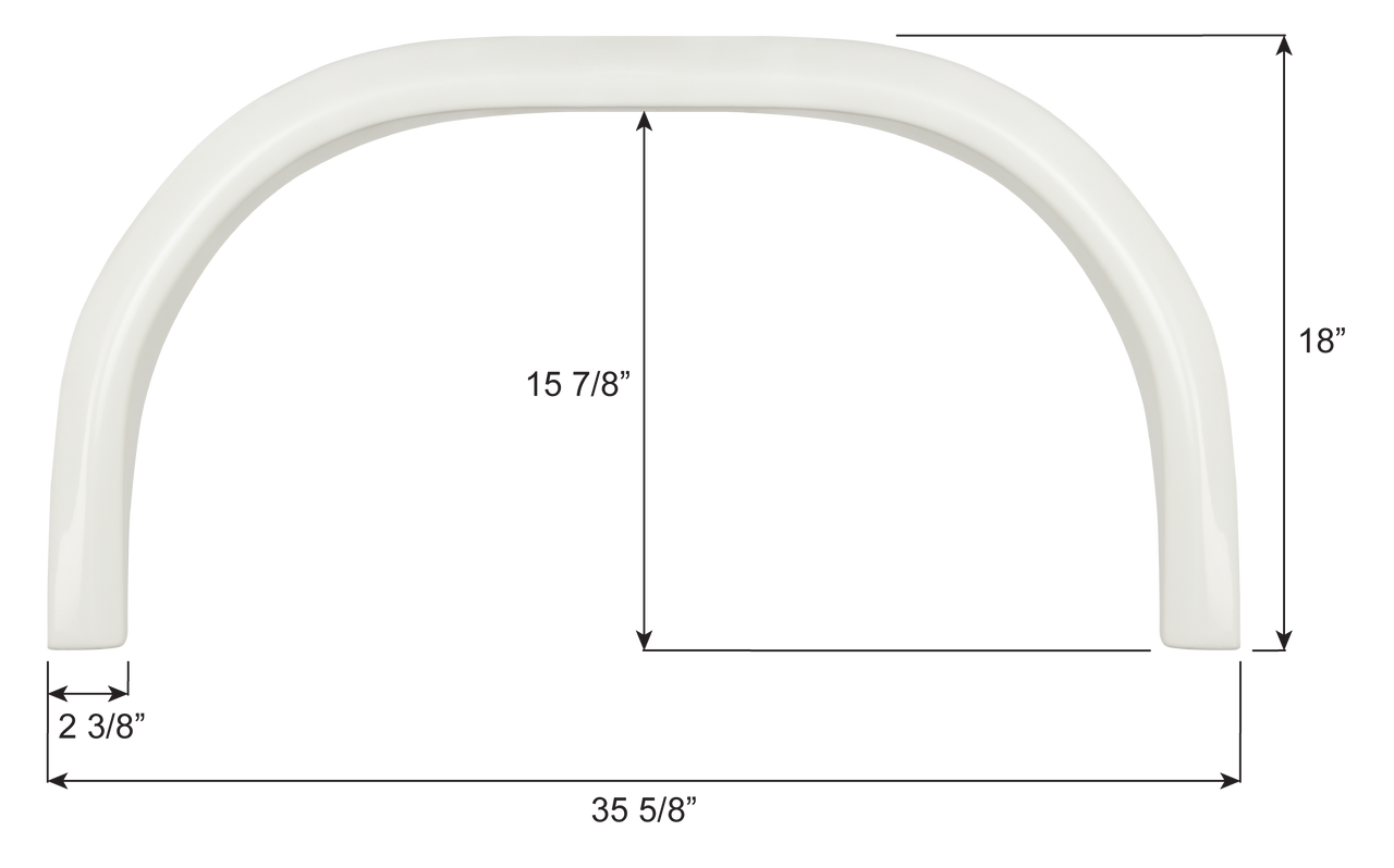 Forest River Single Axle Fender Skirt FS8112 - White  ICON 18112