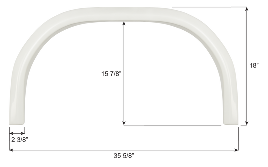 Forest River Single Axle Fender Skirt FS8112 - White  ICON 18112