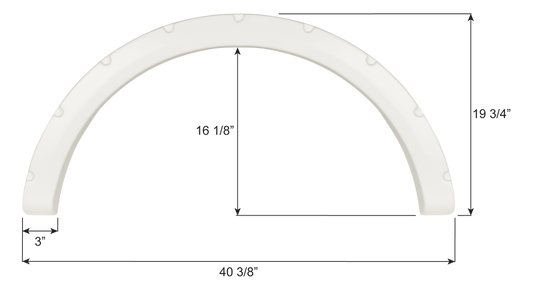 Fleetwood Single Axle Fender Skirt FS8920 - White  ICON 18920