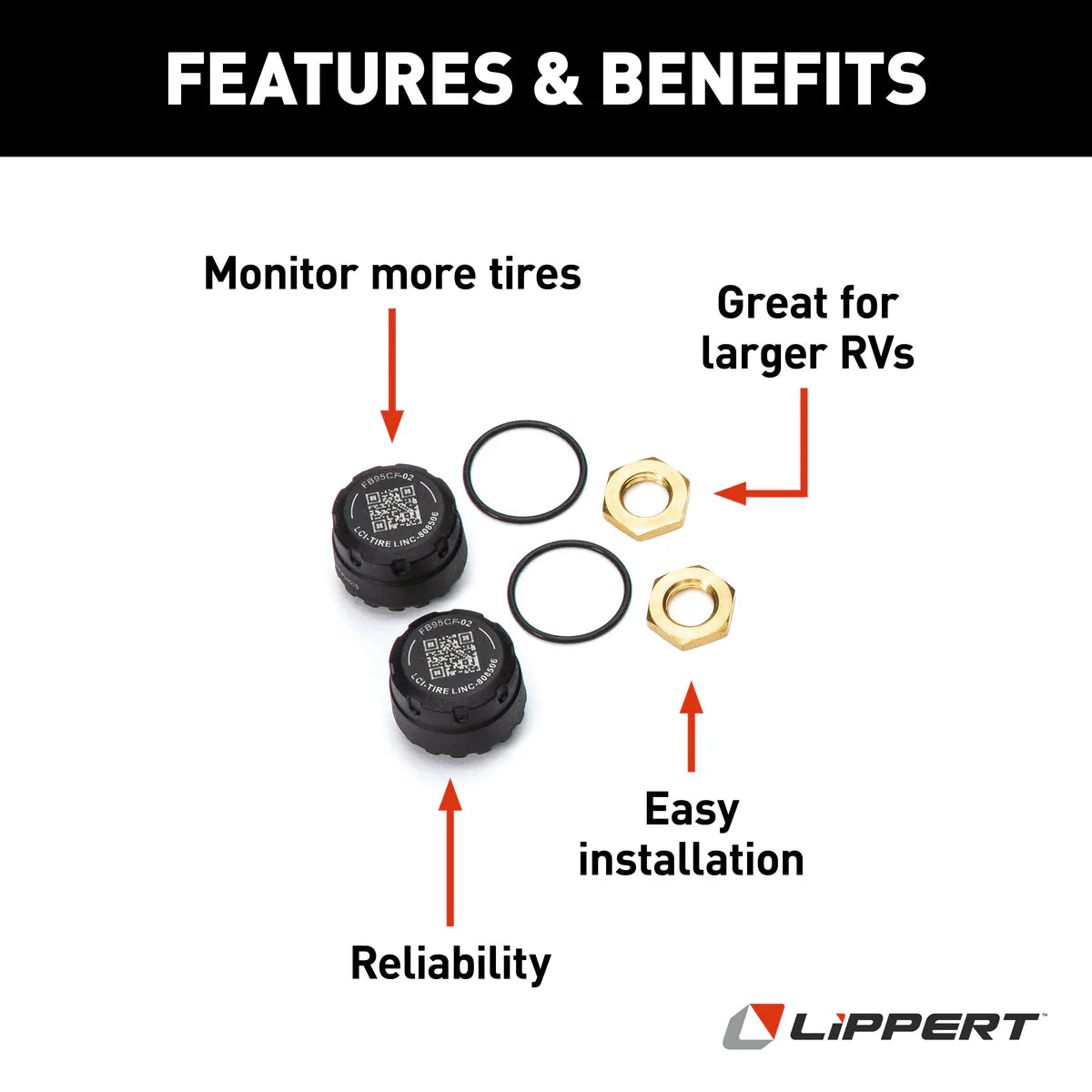 Lippert Tire Linc® Tire Sensors (2-Pack) 2020106299