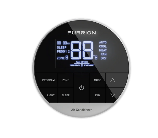 Furrion Chill® Standard Single-Zone RV Thermostat - 2 Fan Speeds, Black FACW10SA-BL