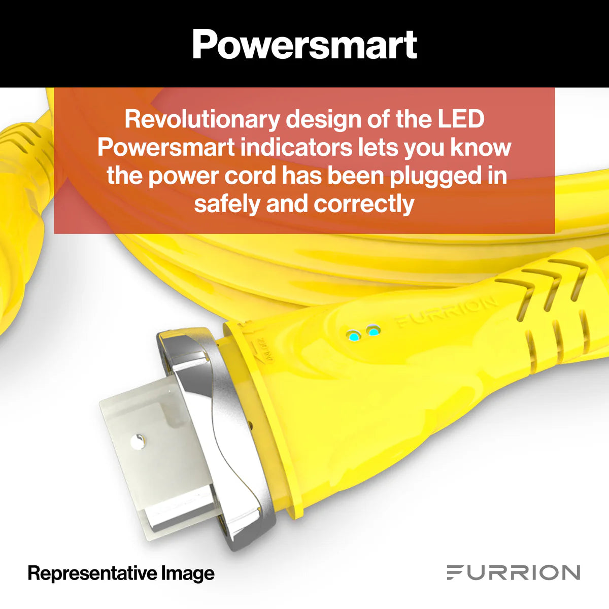 Furrion Marine Powersmart™ 50' RV Power Cord - 50A, 125/250V, Yellow #F50250-SY-AM  2021123650