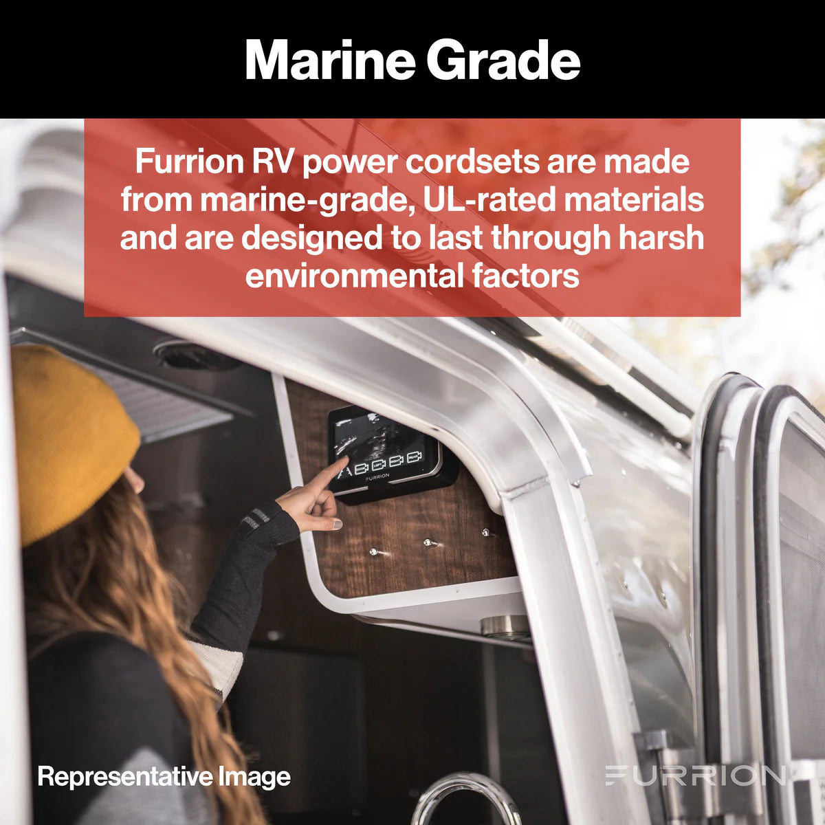 Furrion Marine Powersmart™ 50' RV Power Cord - 50A, 125/250V, Yellow #F50250-SY-AM  2021123650