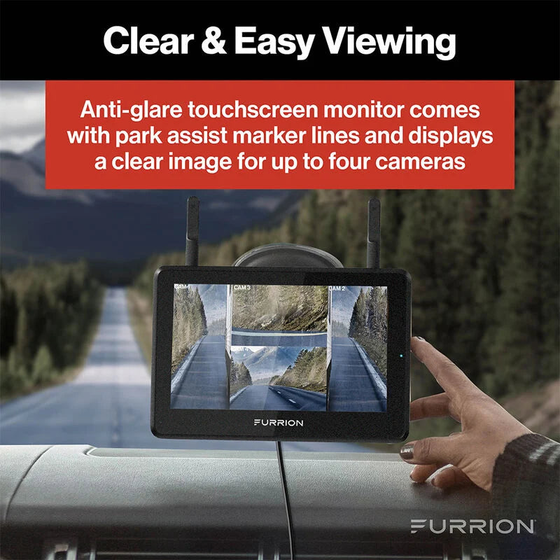 Furrion Vision S®+ RV Backup Camera System - 5" Monitor, Side Cameras, Rear Sharkfin Camera FOS5HTAEN 2021124375