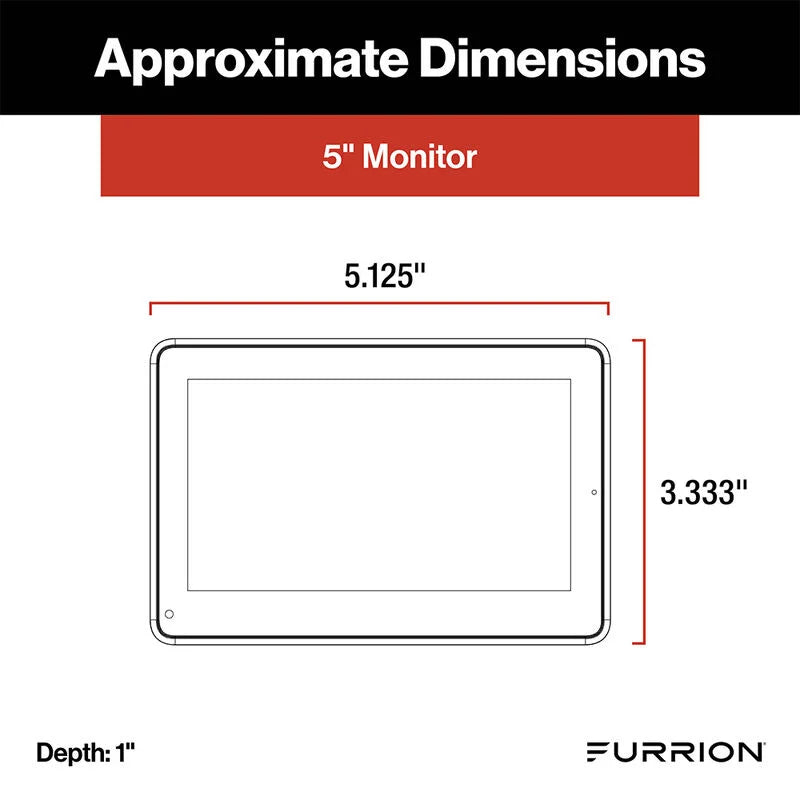 Furrion Vision S®+ RV Backup Camera System - 5" Monitor, Side Cameras, Rear Sharkfin Camera FOS5HTAEN 2021124375