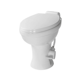 Lippert Flow Max RV Toilet Elongated Porcelain w/Foot Flush White LIP2022113192